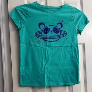 Cat & Jack Teal Panda Space T-Shirt